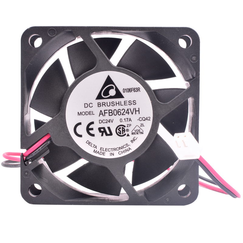 Original DELTA AFB0624VH Cooling Fan 24V 0.17A 4.08W 2wires AFB0624VH Fans